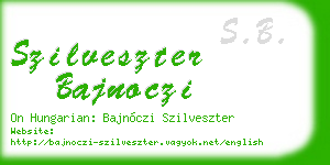 szilveszter bajnoczi business card