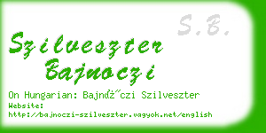 szilveszter bajnoczi business card